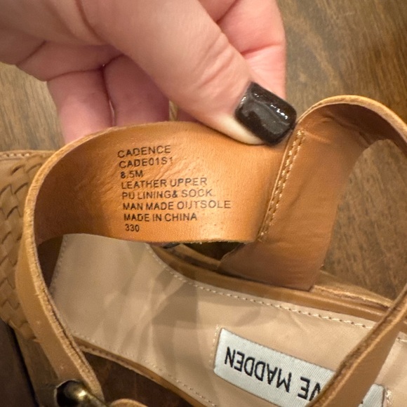 Steve Madden Brown Block Heel Sandals - Picture 6 of 6